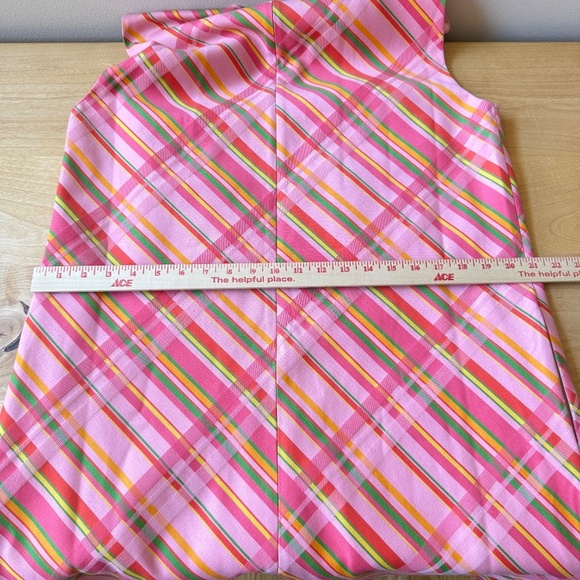 FRANCES VALENTINE LILLY SHIFT DRESS CANDY RIBBON PLAID NWT LG ELEGANT RETRO 60’s - Picture 8 of 12